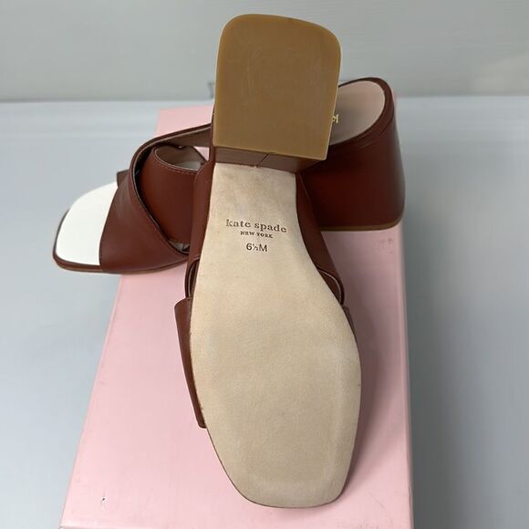 KATE SPADE New York Venus Sandals Cinnamon Spice Leather Size 6.5 NWT - Picture 5 of 6